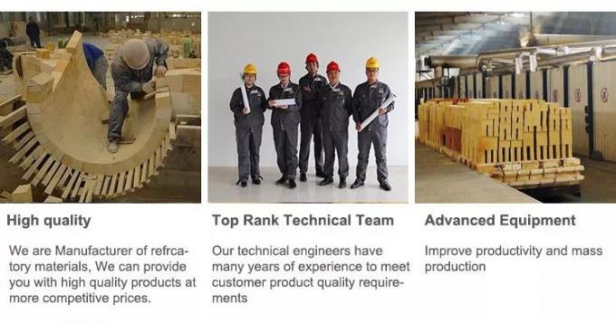 Βιομηχανικό φούρνο Κεραμίδας ανασταλμένης φωτιάς Εξαιρετική αντοχή σε θερμικά σοκ Ανθεκτικό υψηλή αλουμίνη Κεραμίδες άγκυρας για καυτό φούρνο 2
