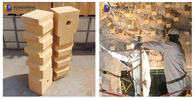 Βιομηχανικό φούρνο Κεραμίδας ανασταλμένης φωτιάς Εξαιρετική αντοχή σε θερμικά σοκ Ανθεκτικό υψηλή αλουμίνη Κεραμίδες άγκυρας για καυτό φούρνο 1