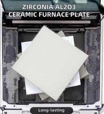 Ζυρκόνια Al2O3 κεραμική πλάκα για υψηλής θερμοκρασίας φούρνο Βιομηχανική κεραμική εφαρμογή Προσαρμοσμένη κοπή Επεξεργασία κάμψης