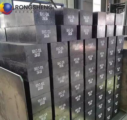 Rongsheng High Temperature Alumina Magnesia Carbon Refractory Bricks For Induction Furnace Ladle Arc Furnace Linings
