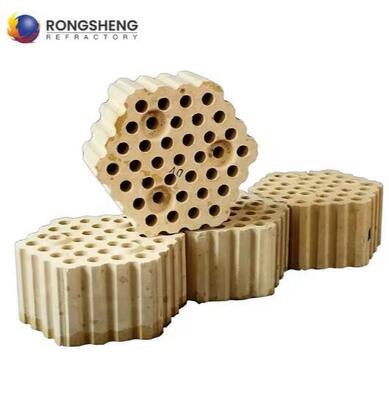 High Temperature Heat Storage Silica Brick Refractory Grid Brick High Purity Silica Checker Bricks For Hot Blast Stove