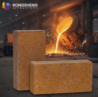 Rongsheng High Temp Magnesium Bricks 92 95 MGO Magnesite Bricks Heat Storage Refractory Magnesia Brick 230x114x65mm