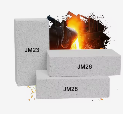 Ρονγκσένγκ Jm23 Jm26 Jm28 Jm32 Ανθεκτικά τούβλα φωτιάς 1800C λευκό ελαφρύ βάρος μονωτικά τούβλα πολυλίτη